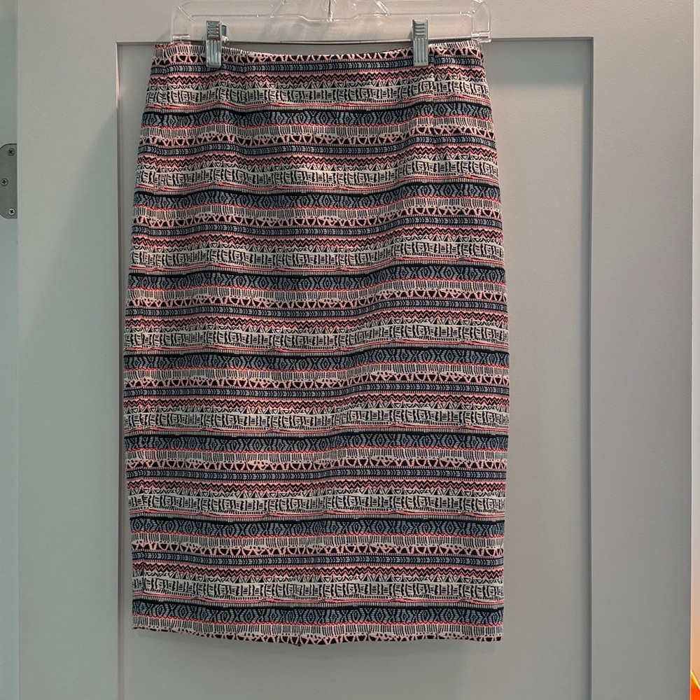 The Limited Black and Pink Geometric Skirt